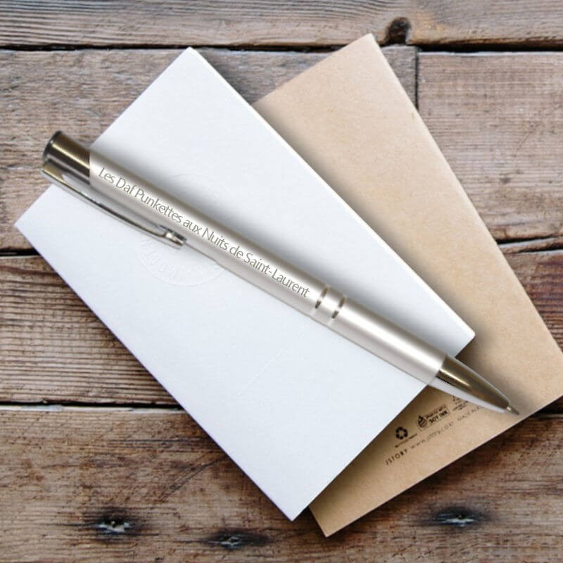 Stylos Personnalisables Avec Gravure - Stylo En Métal Rétractable Jusqu'à 500 Unités - Cadeau Idéal Pour Femme, Homme, Collègue, Mariage, Diplôme